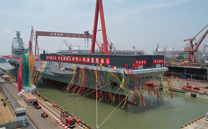 中國(guó)第三艘航空母艦被命名為“福建”艦